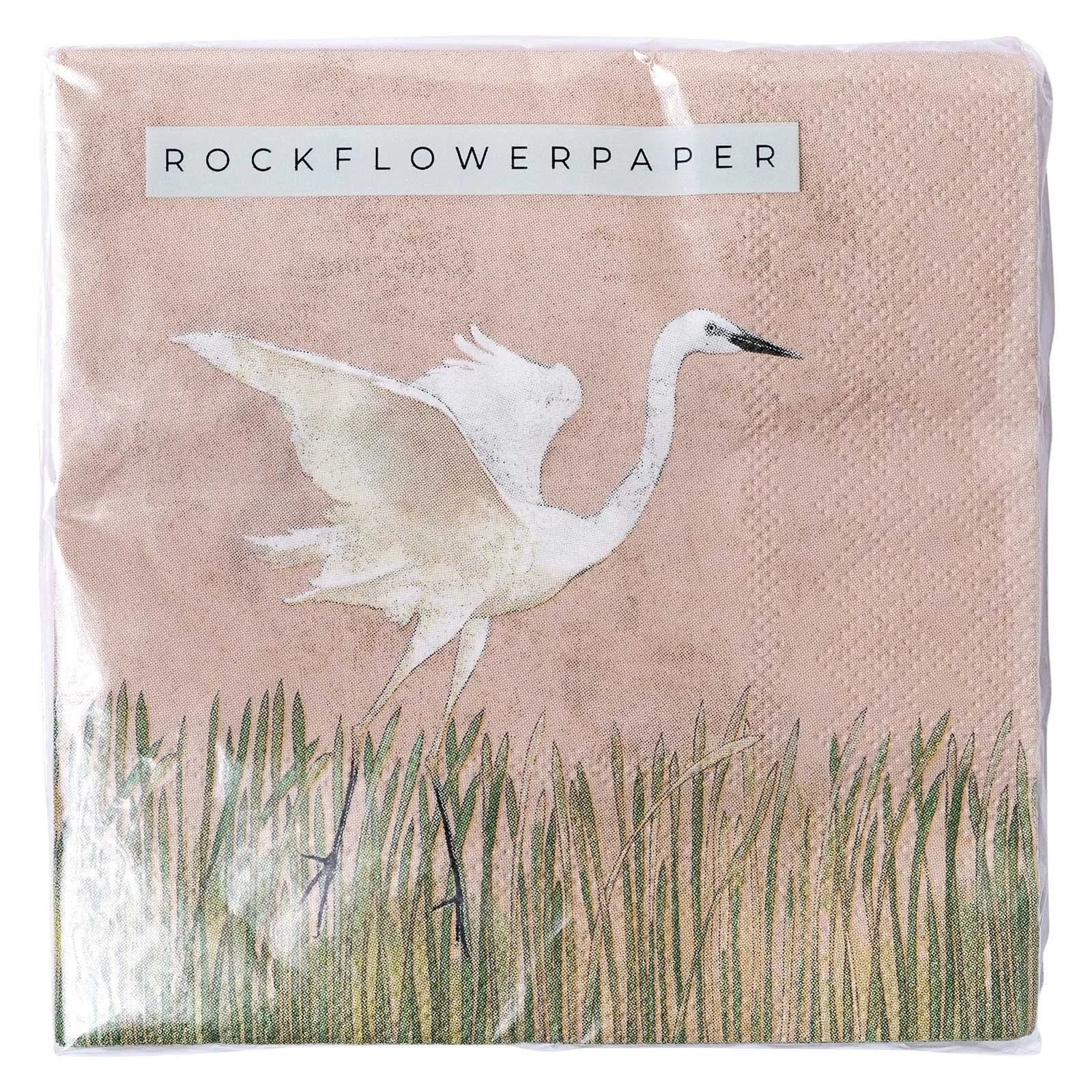 Egret Paper Cocktail Napkins in Pink - Pack of 20