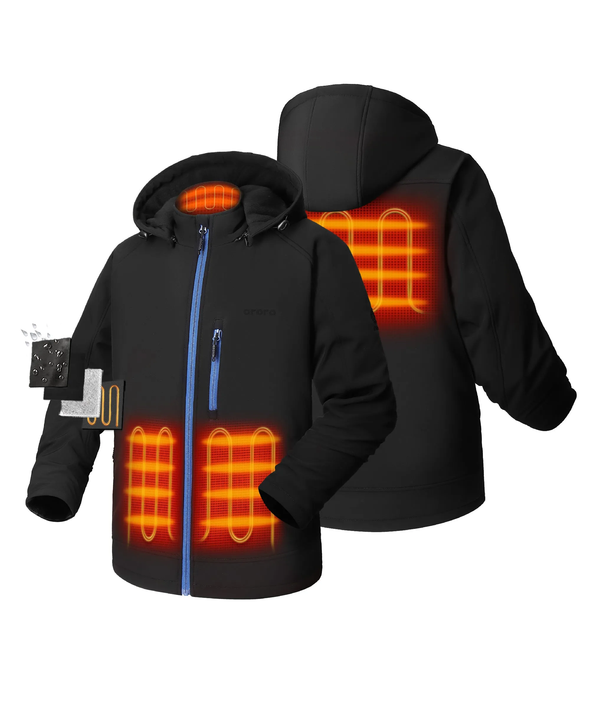 Final Sale - Men's 4-Zone Classic Heated Jacket (Battery Set Not Included)