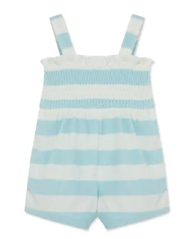 Focus Kids Blue Stripe Terry Romper (12M-24M)