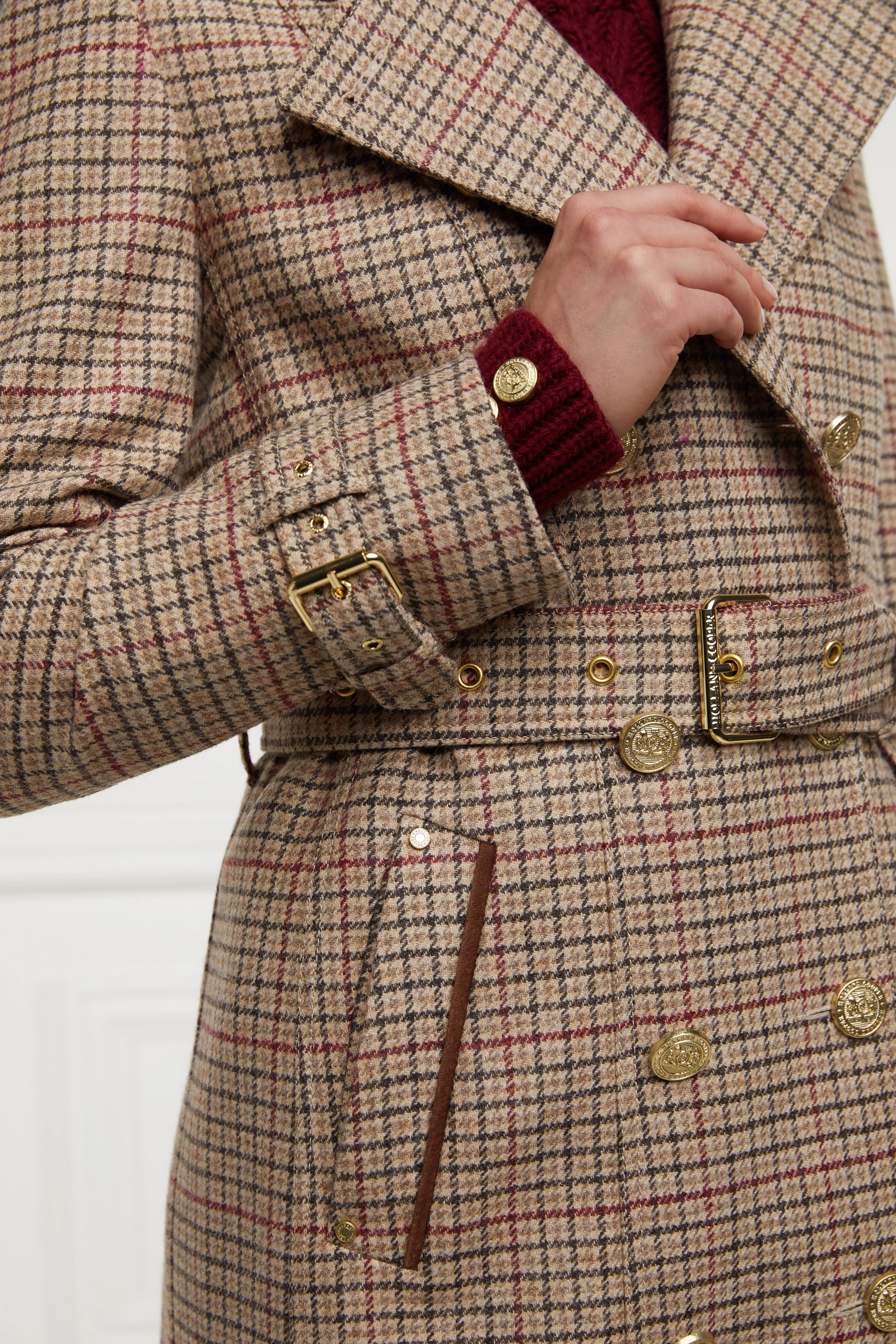 Full Length Marlborough Trench Coat (Charlton Tweed)