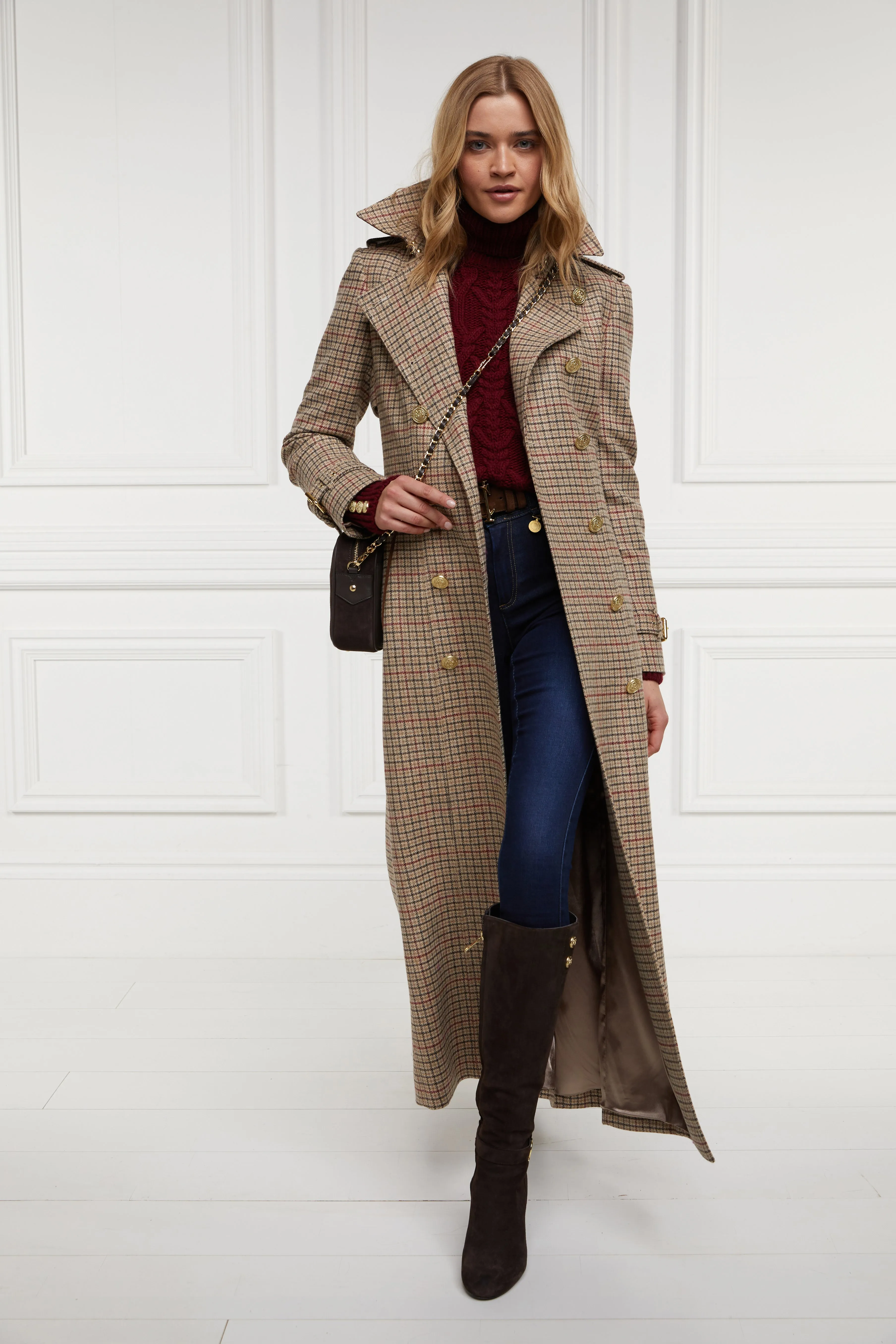 Full Length Marlborough Trench Coat (Charlton Tweed)