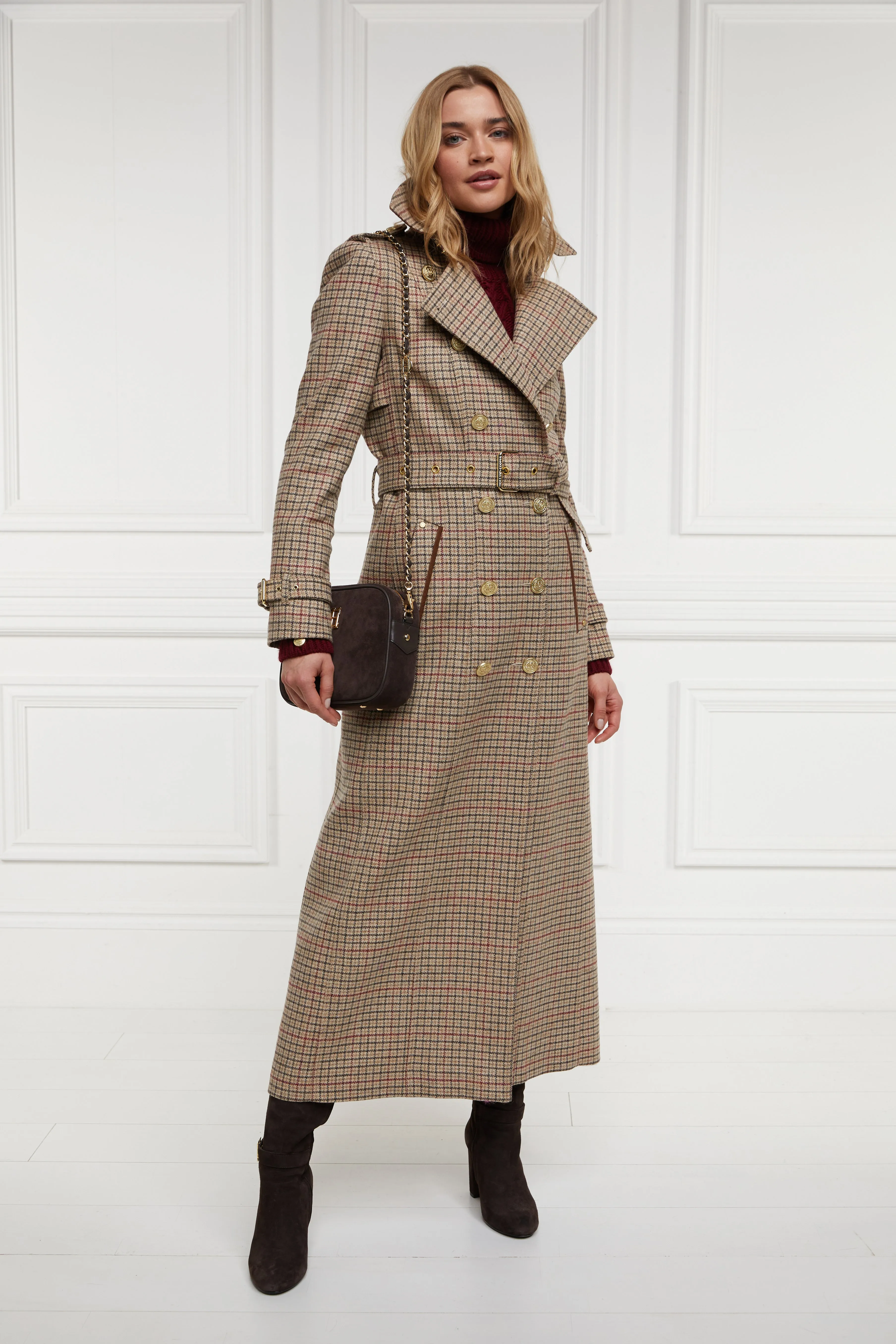 Full Length Marlborough Trench Coat (Charlton Tweed)