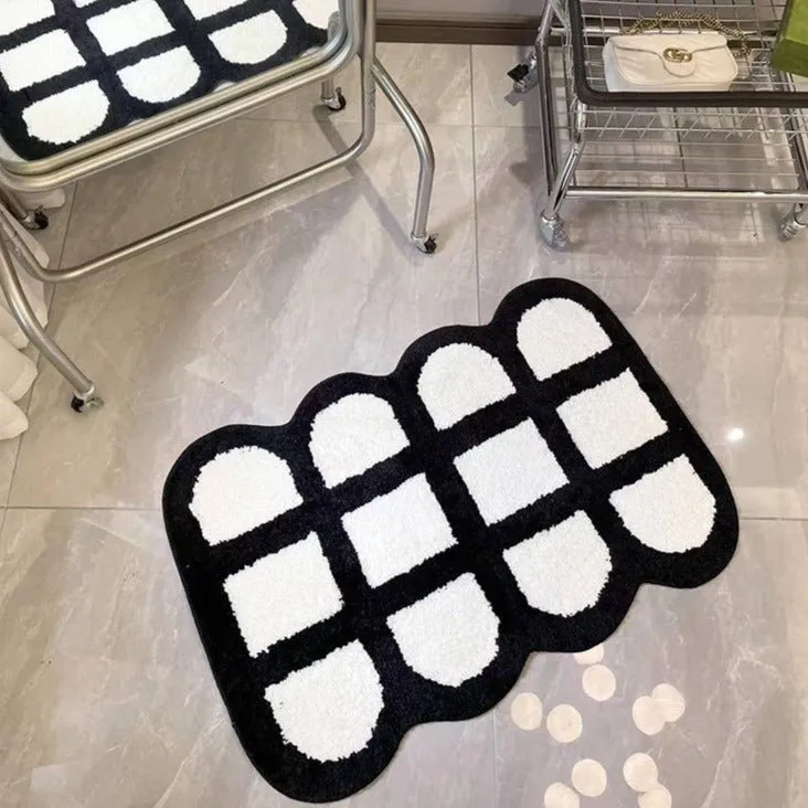 Funky Curved Checkered Mat