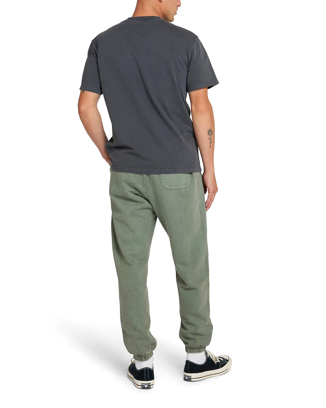 Garment Dyed Trackpant - Lichen Green