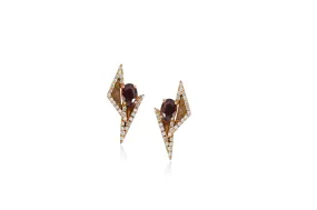 GeoArt DUO TT Mini Ruby, Diamond Stud Earrings