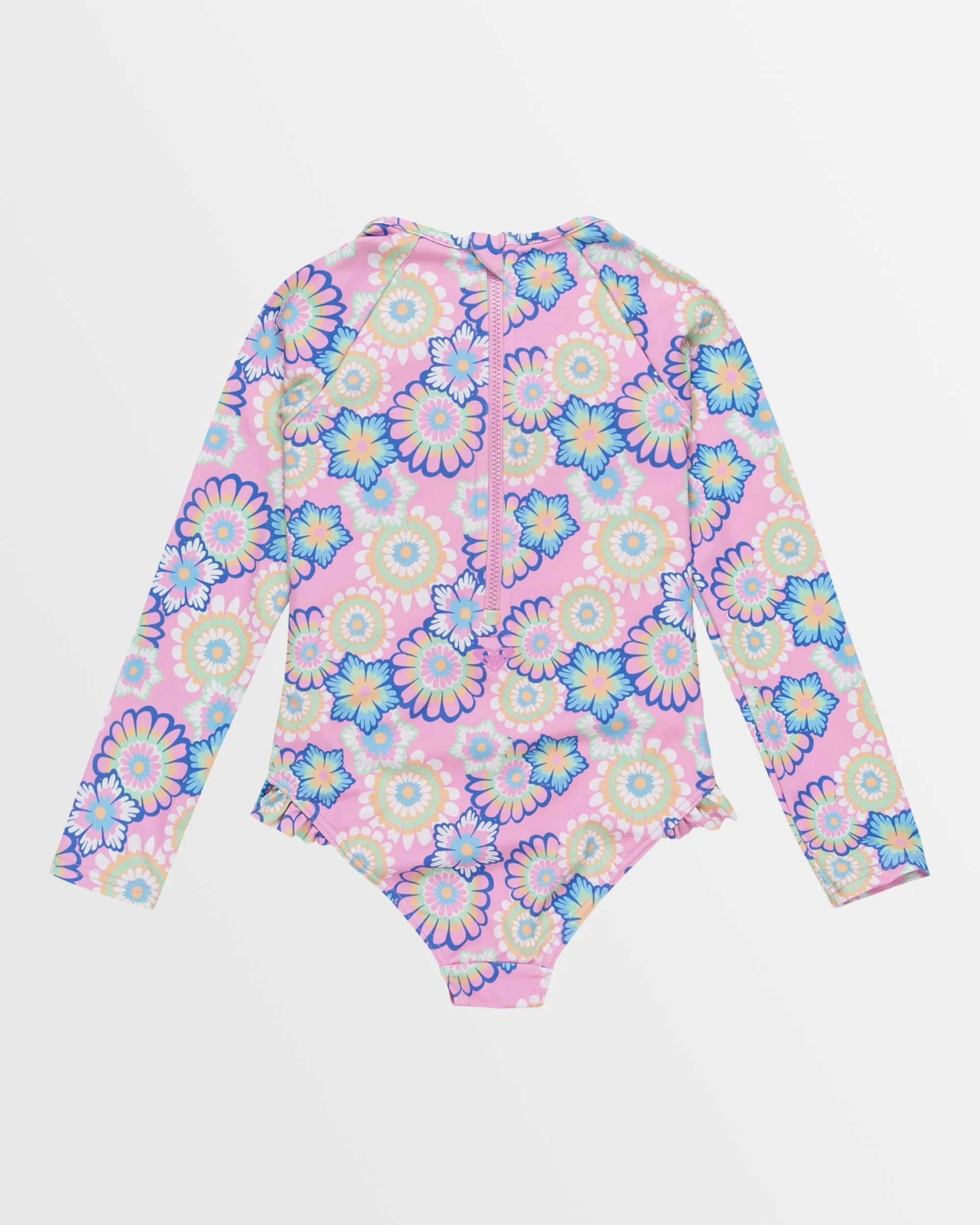 Girls 2-7 Flower Party  Long Sleeves One-Piece Rashguard