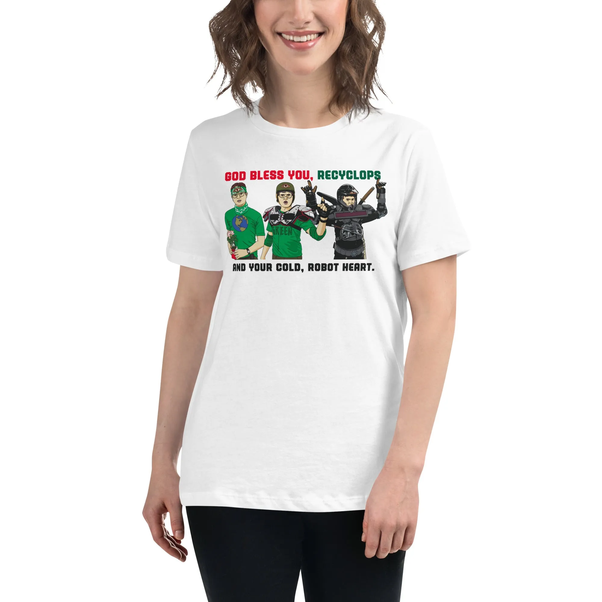 God Bless You Recyclops Women's Relaxed T-Shirt