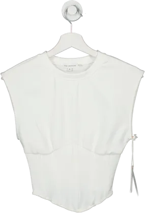 Good American White Scuba Corset T-shirt BNWT UK 4