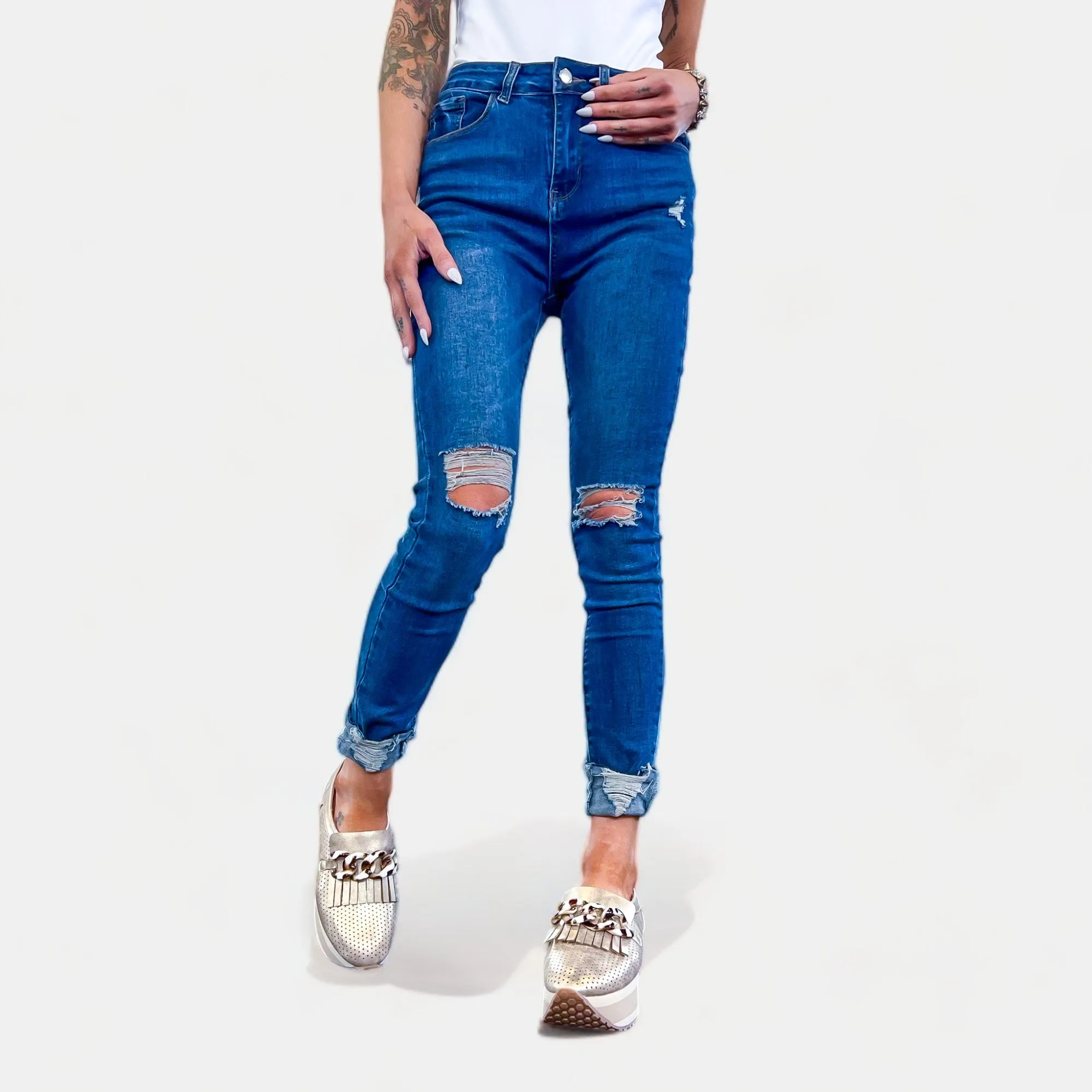 GP1003 Distressed Skinny Jeans [NO RETURNS]