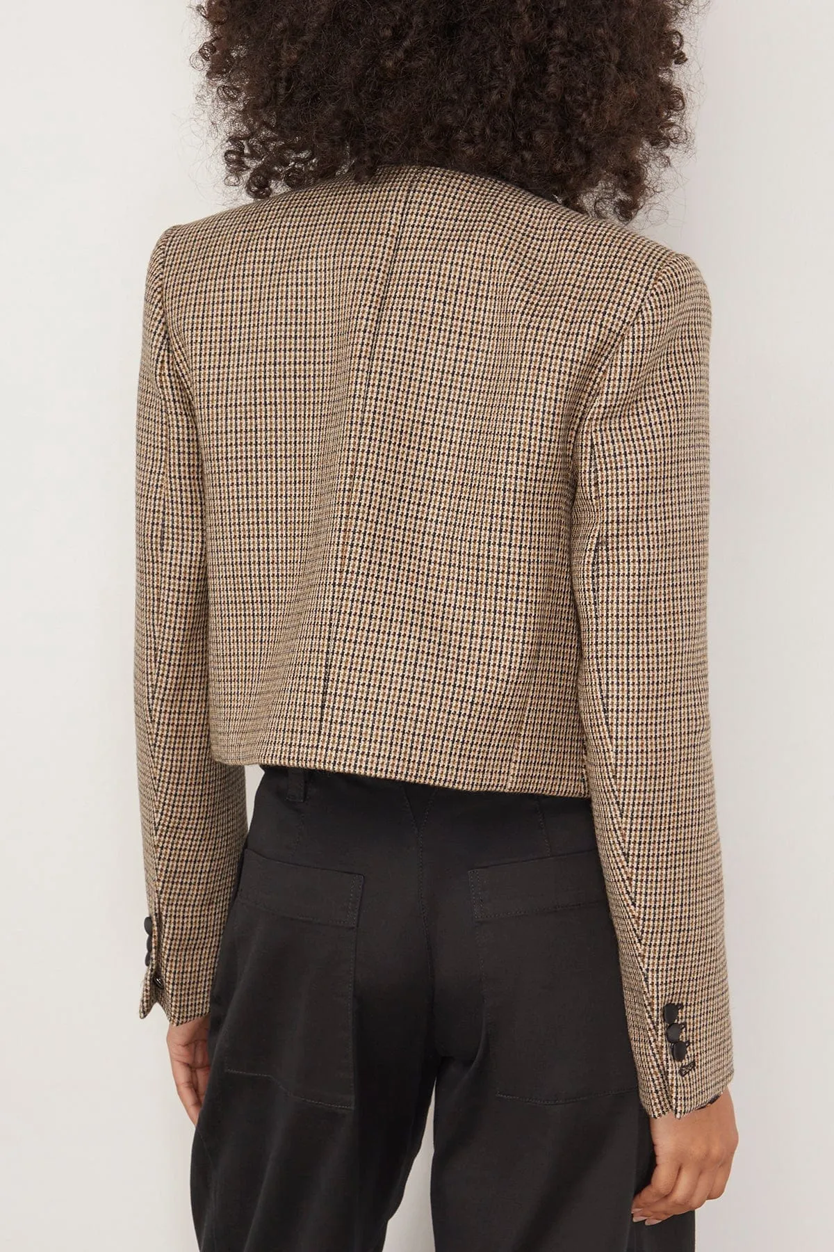 Graphic Elegance Jacket in Pepita Mix Khaki