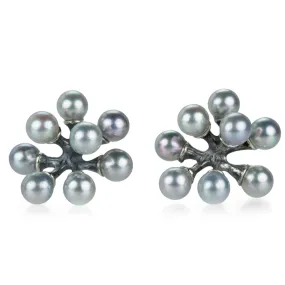 Gray Akoya Pearl Small Jacks Earrings