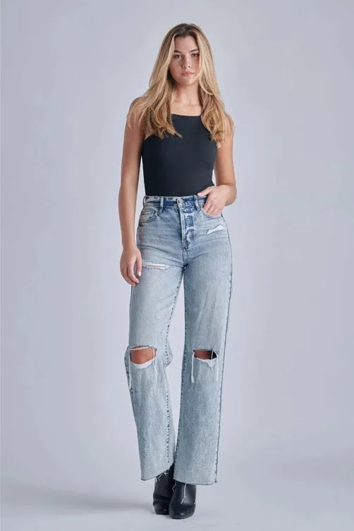 Hidden Jeans Logan Acid Wash Dad Jeans