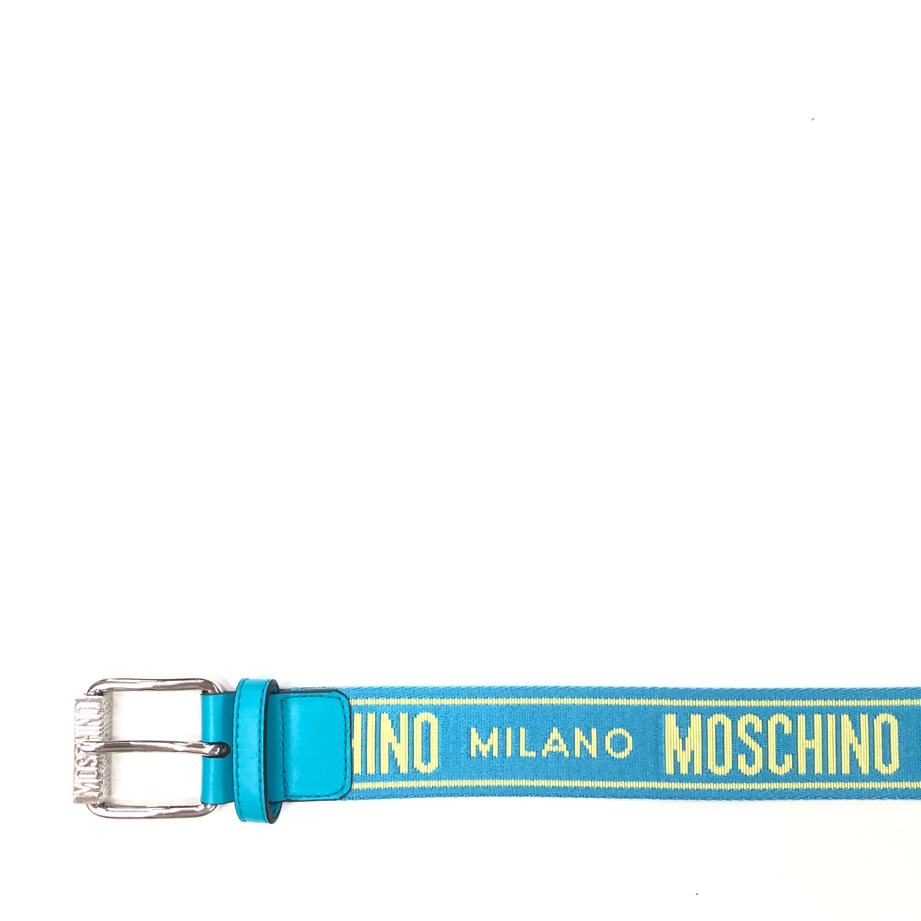 Jacquard Logo Belt (Turquoise/Yellow)