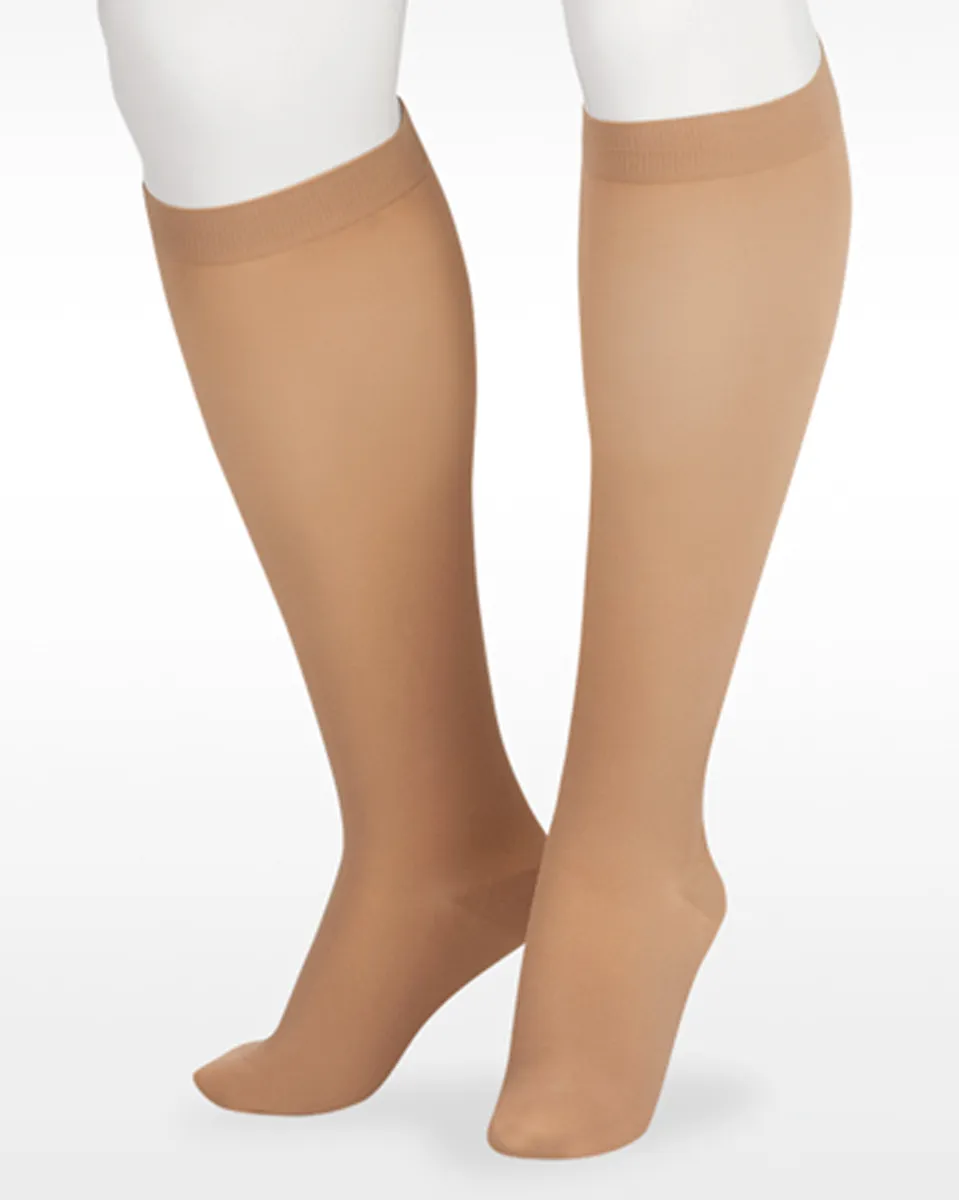 Juzo Soft 2000AD Knee Highs Compression Stockings w/ Silicone Top Band 15-20mmHg