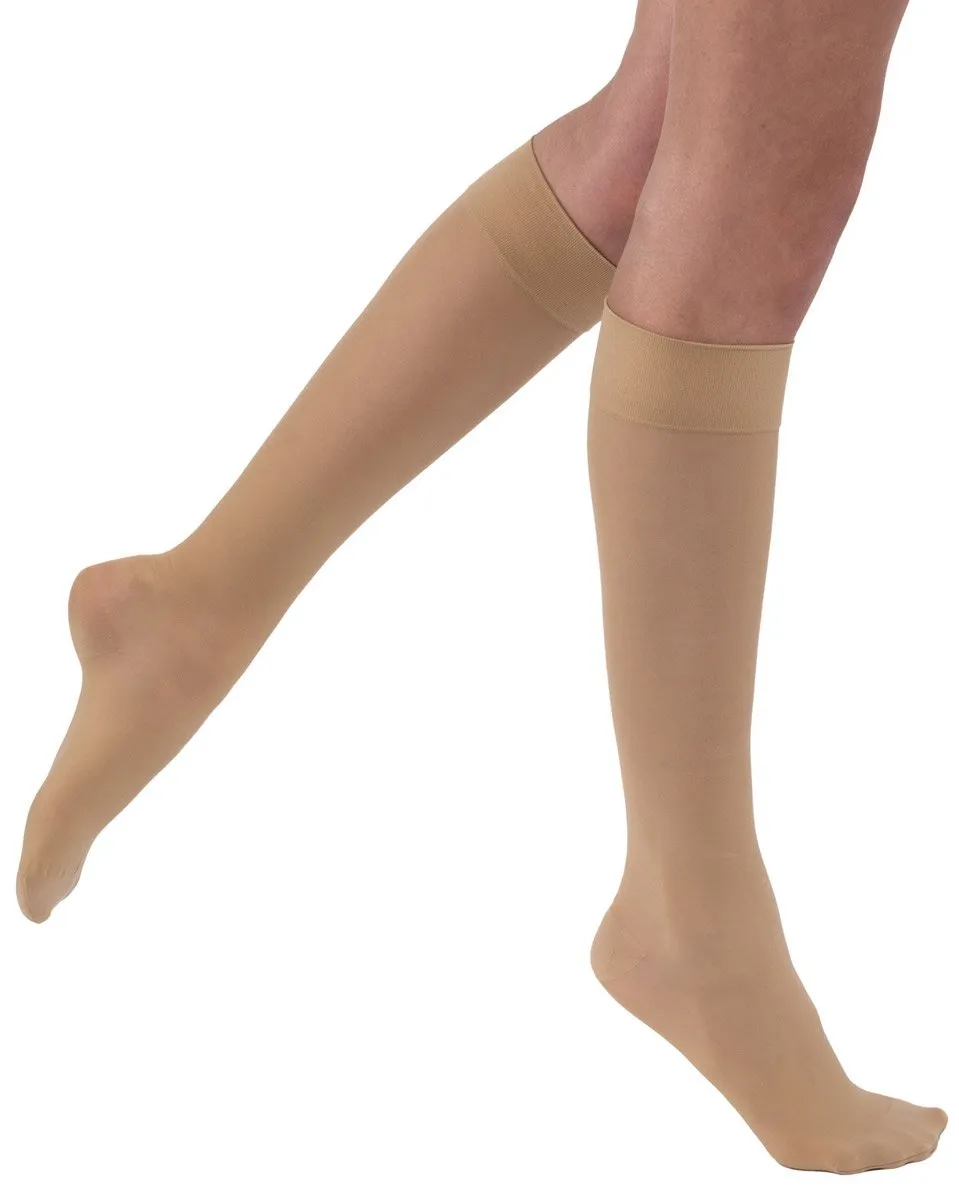 Juzo Soft 2000AD Knee Highs Compression Stockings w/ Silicone Top Band 15-20mmHg