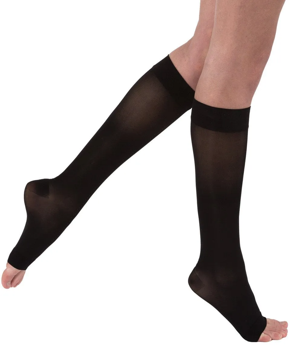 Juzo Soft 2000AD Knee Highs Compression Stockings w/ Silicone Top Band 15-20mmHg