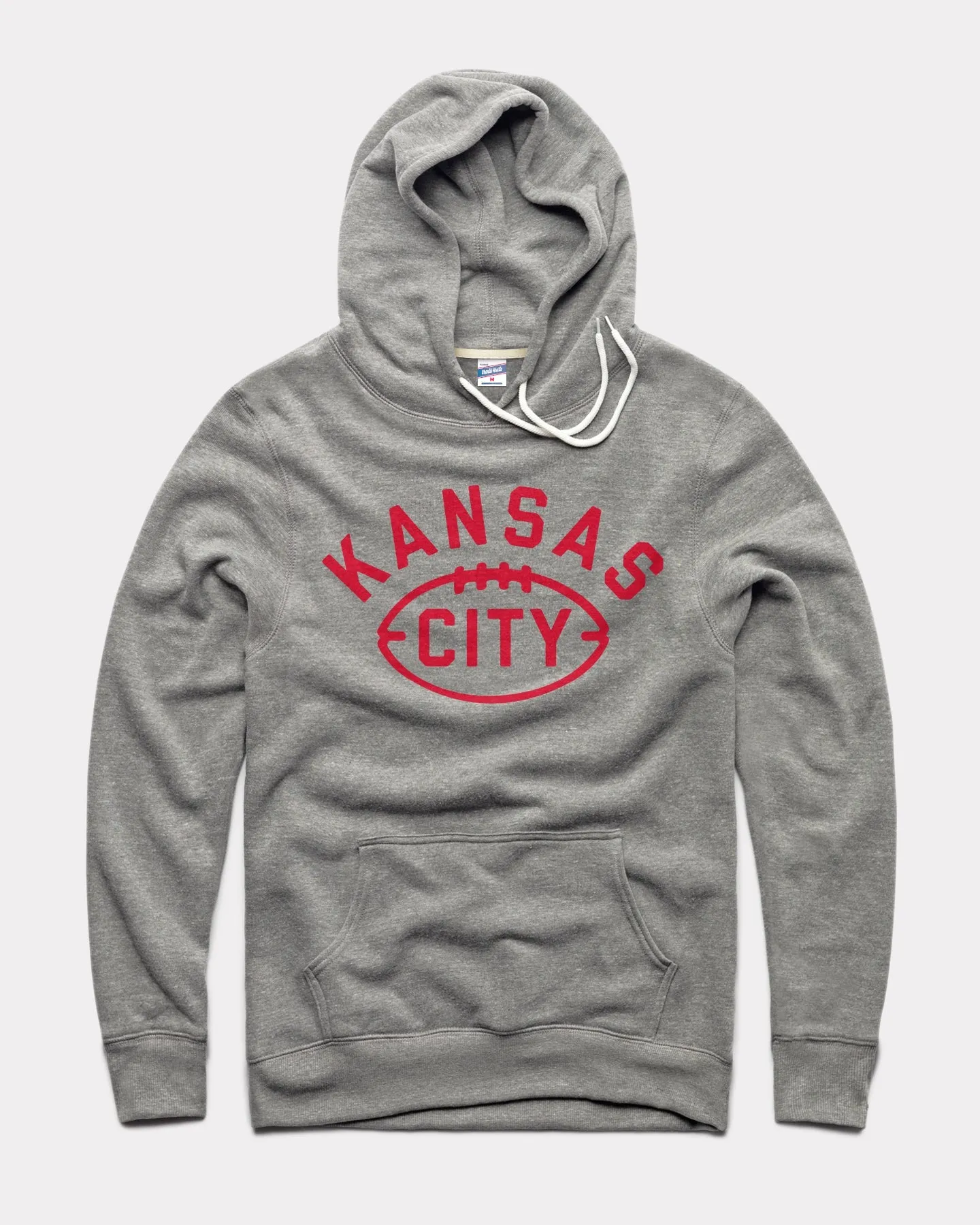 Kansas City Football Vintage Grey Hoodie