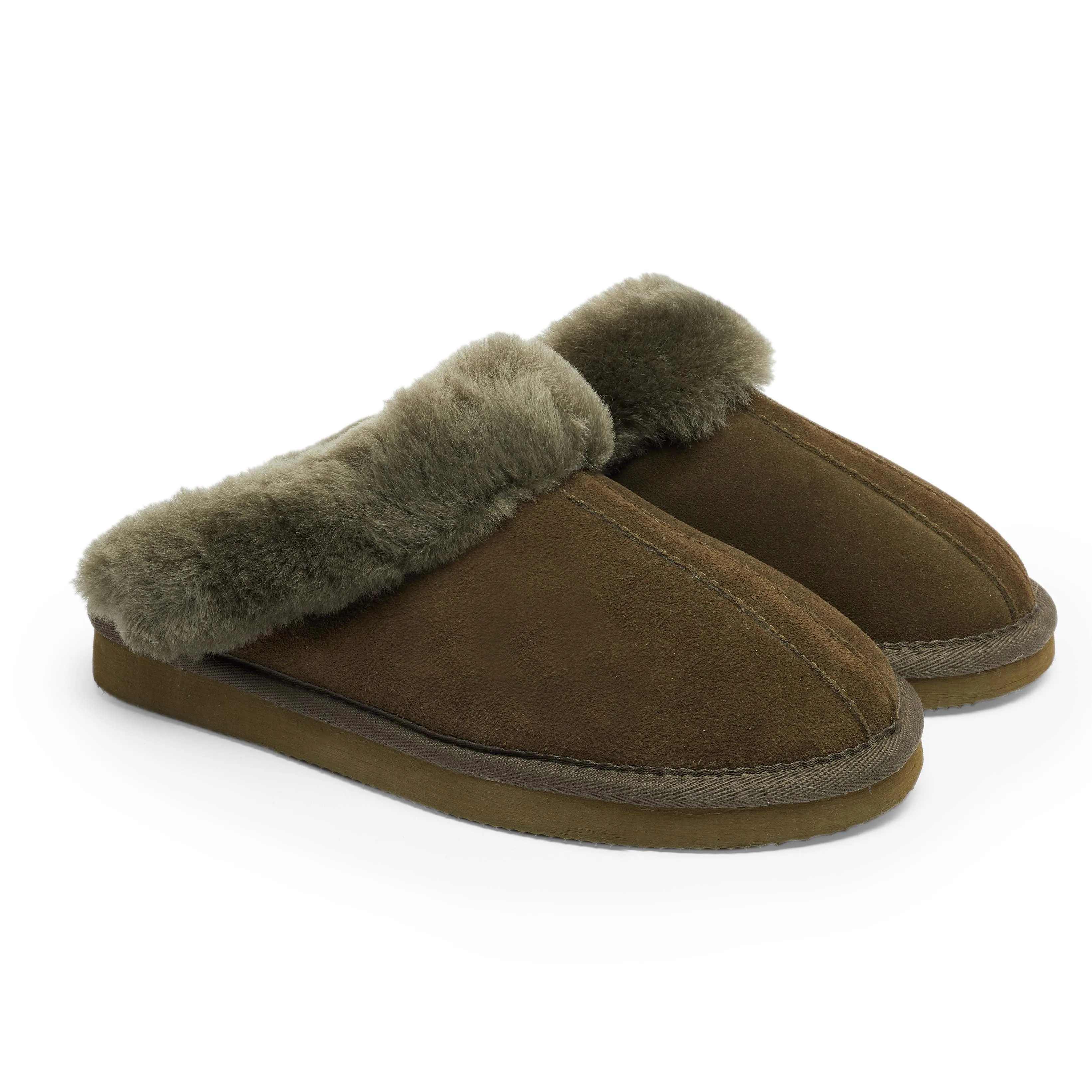 Khaki Wedge Slipper