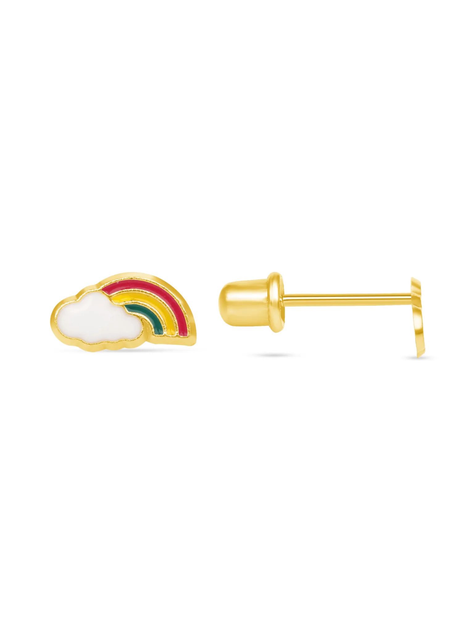 Kid Rainbow Stud Earrings 14K