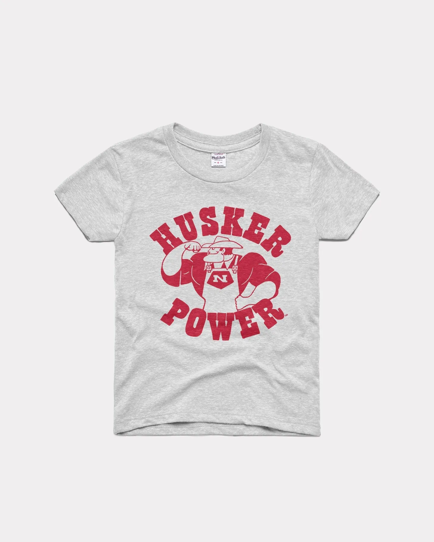 Kids Nebraska Husker Power Ash T-Shirt