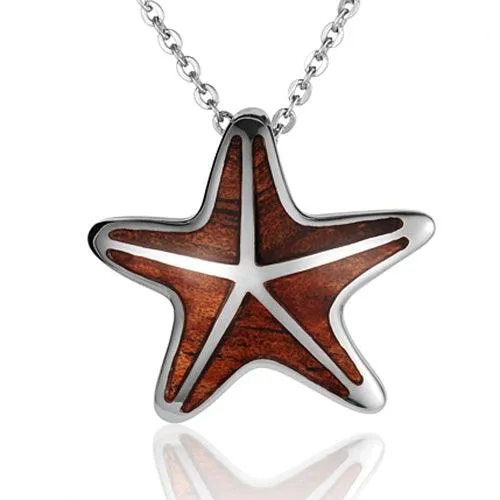 Koa Wood Royal Sea Star Pendant