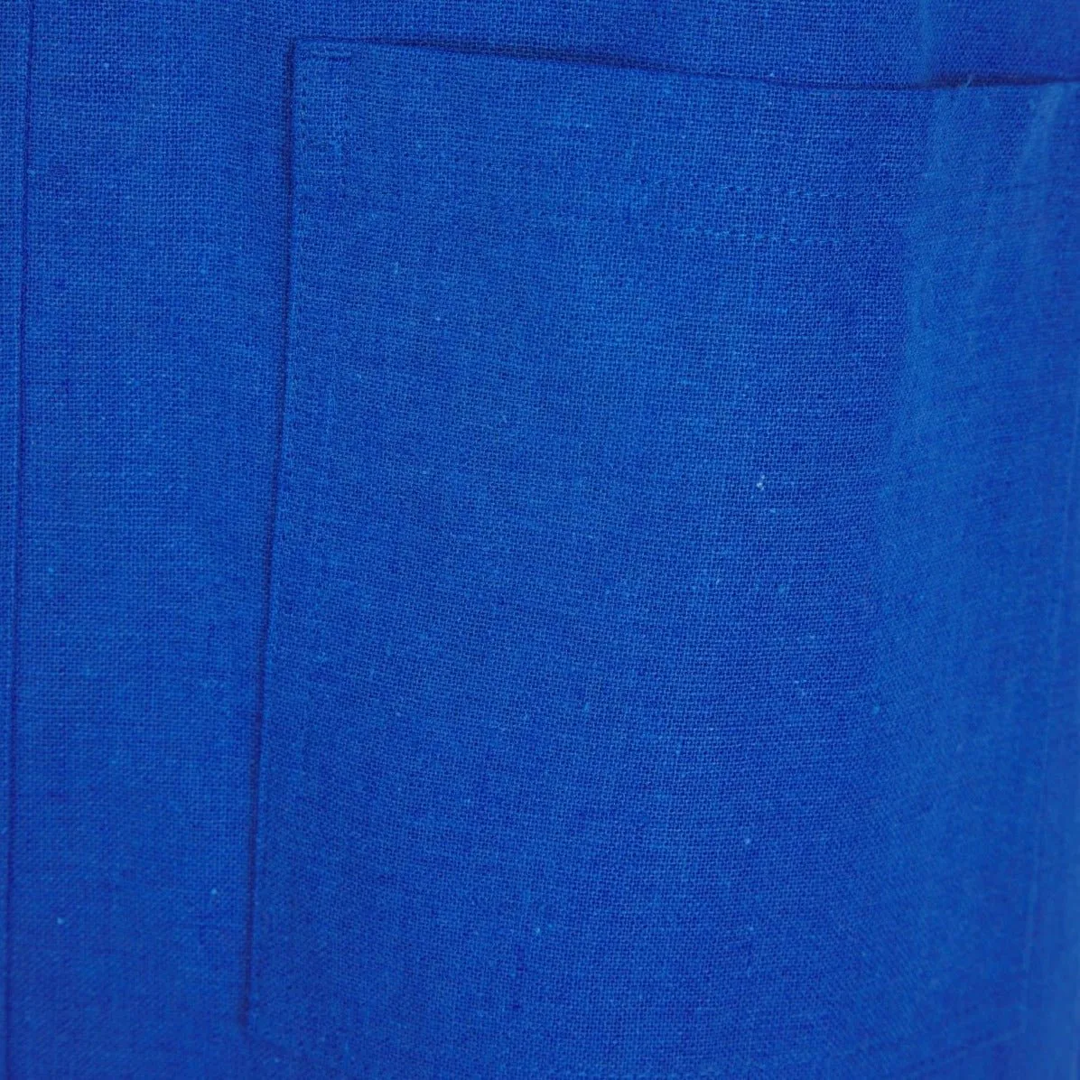 Ladies Linen Mix Shift Dress - Cobalt