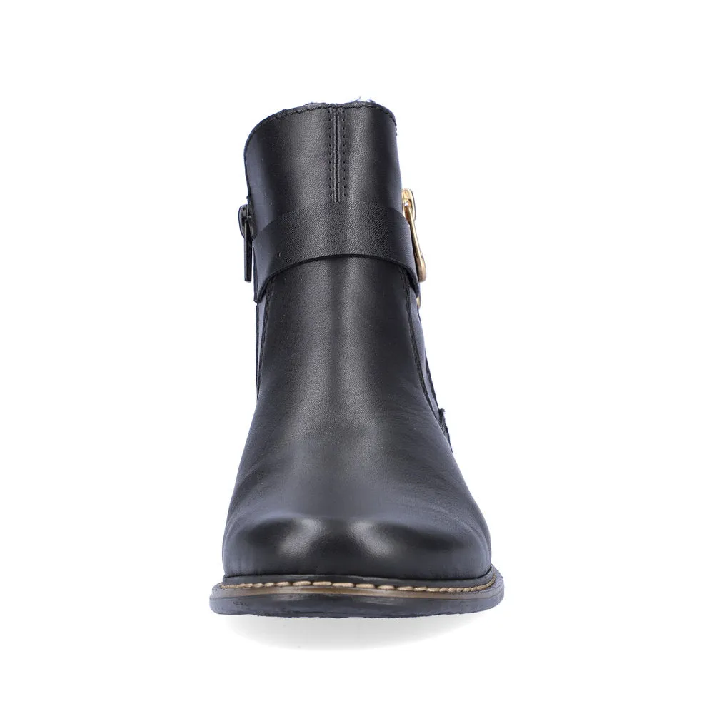 Ladies Rieker Boots Black Chelsea Boot Pull On Z4959-00