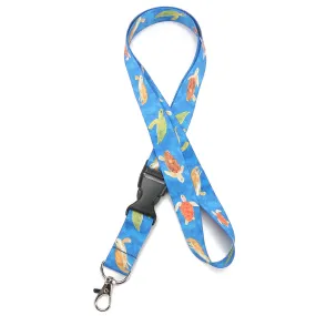 Lanyard Local Turtles Blue