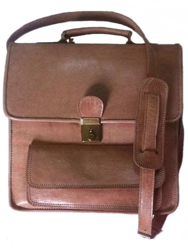 Leather Vertical Briefcase - Maallem