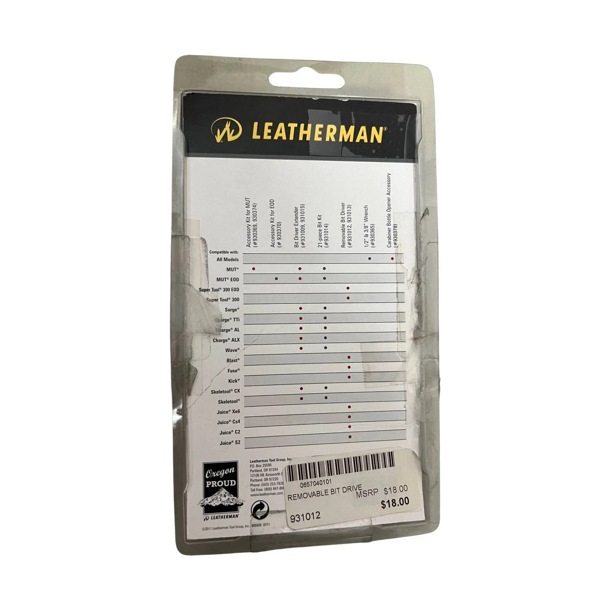 Leatherman Removable Bit Drive - Black/Grey