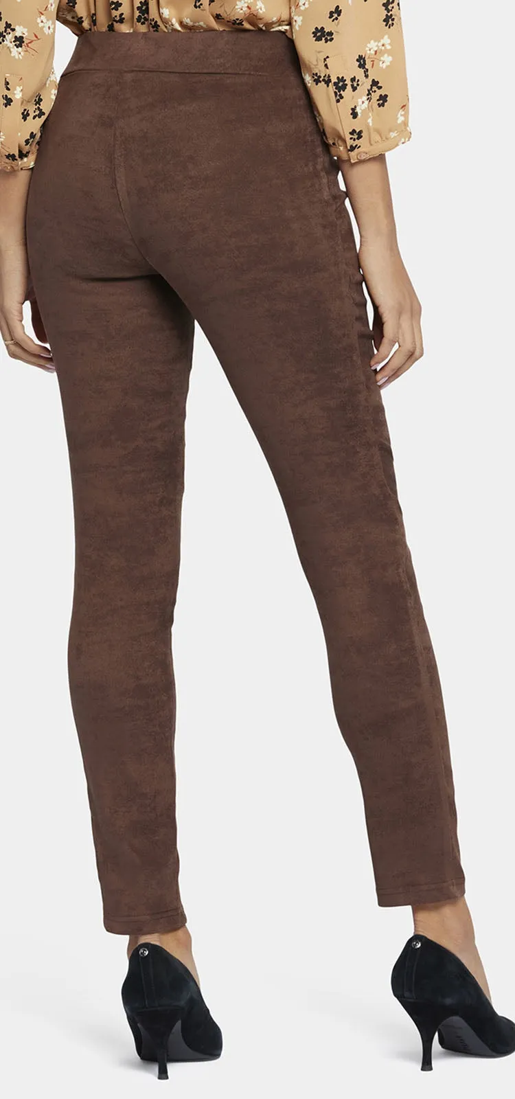 Legging Donkerbruin Stretch Faux Suède | Dark Chocolate