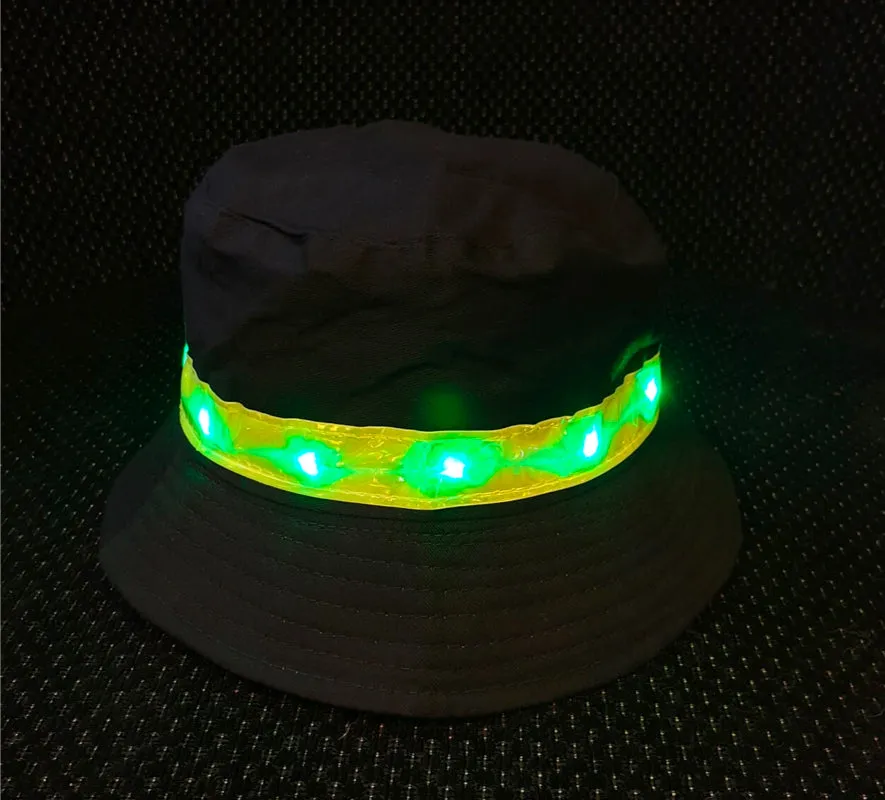 Light-up Black Bucket Hat