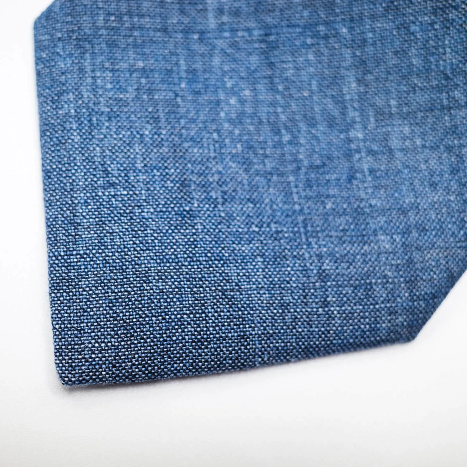 Linen-Wool Tie - Denim Blue