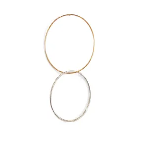 Loop Stud, 9k Gold/Sterling Silver (single)