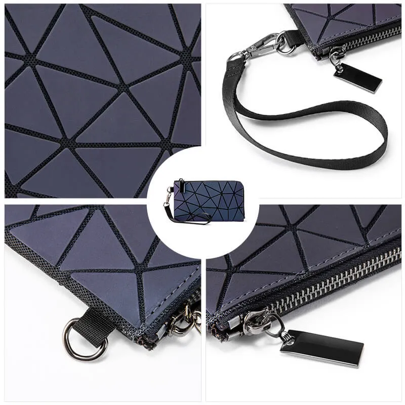 Luminous Geometric Zipper Wallet ✨👛