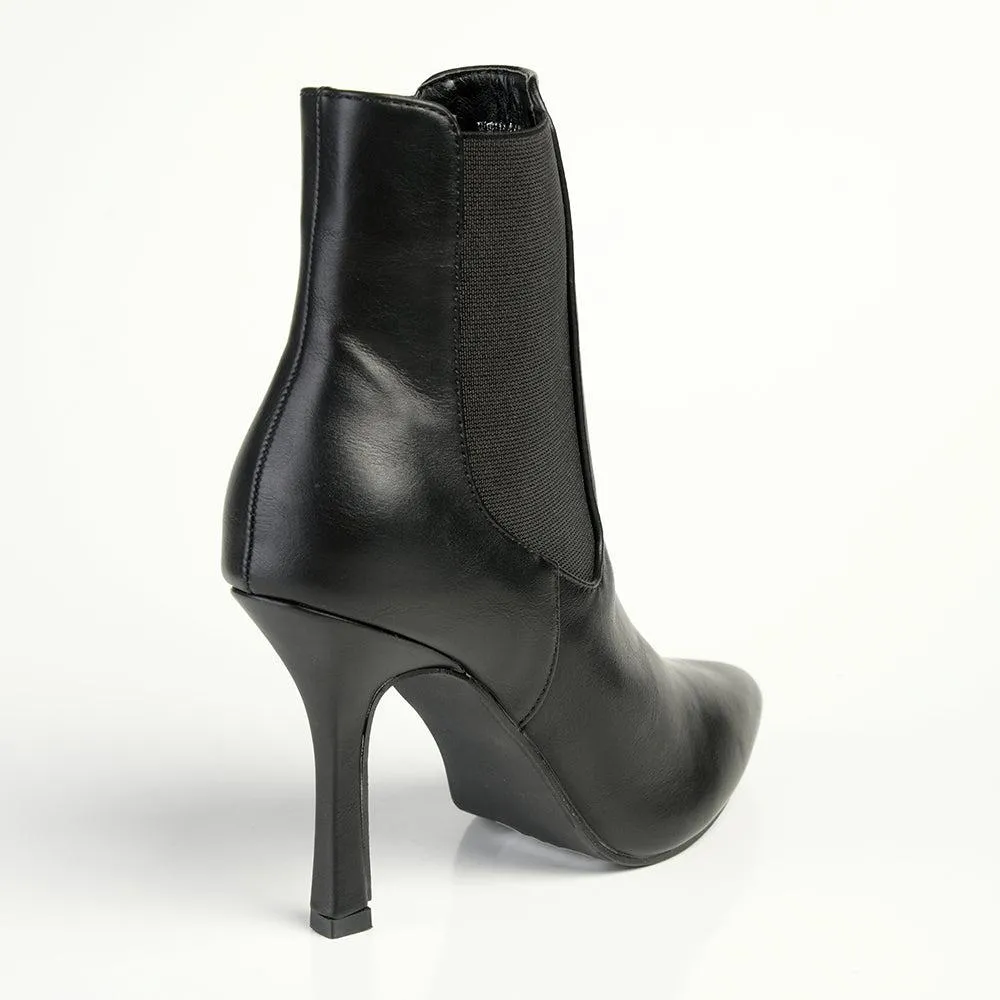 Madison Fritz Chelsea HourGlass Heel Ankle Boot - Black