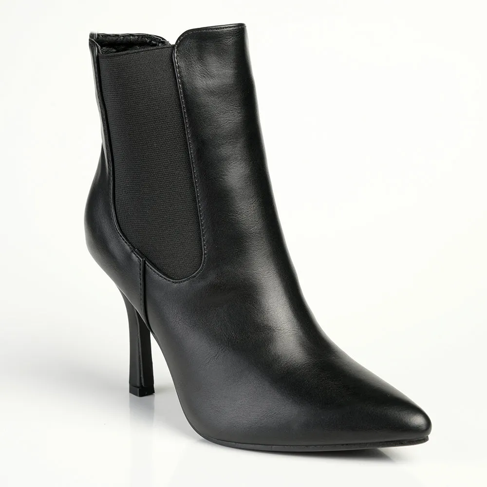 Madison Fritz Chelsea HourGlass Heel Ankle Boot - Black