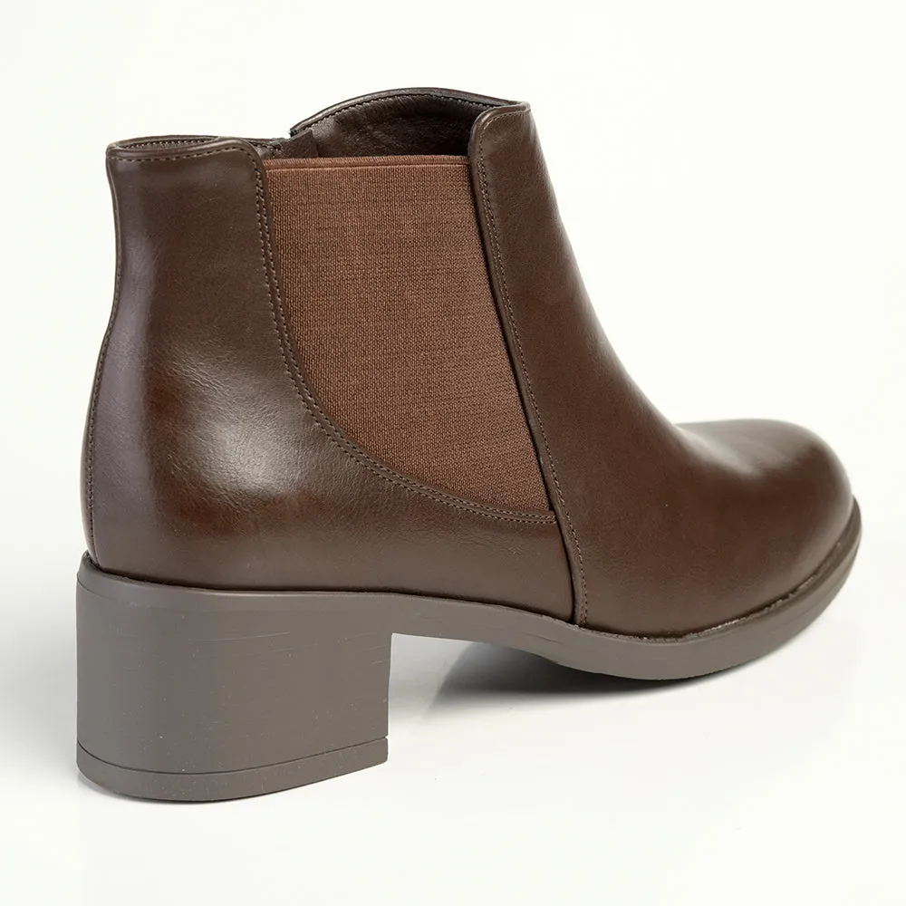 Madison Gusset Chelsea Ankle Boot - Chocolate