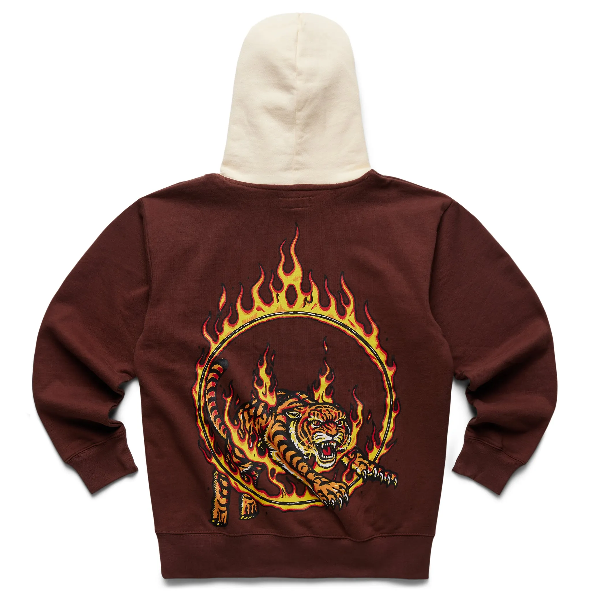 Market Man Eater Pullover Fleece Hoodie "Brown"