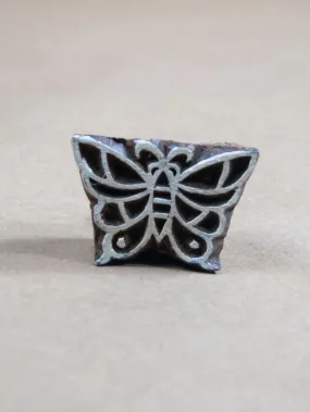 Medium Wooden Butterfly Block print stamp