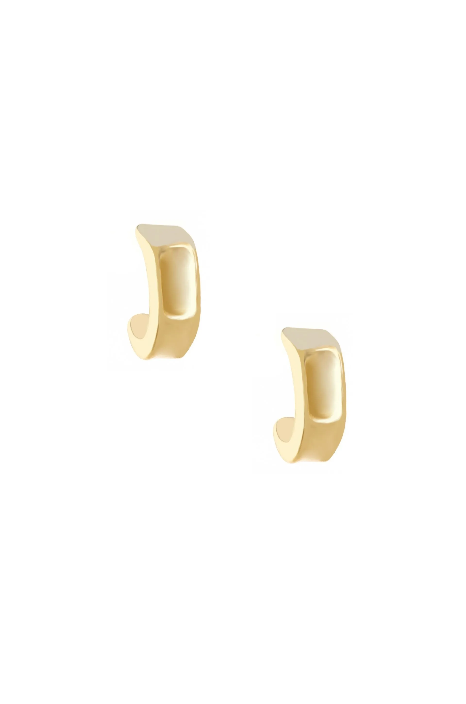 Miss Modern Mini 18k Gold Plated Half Hoops