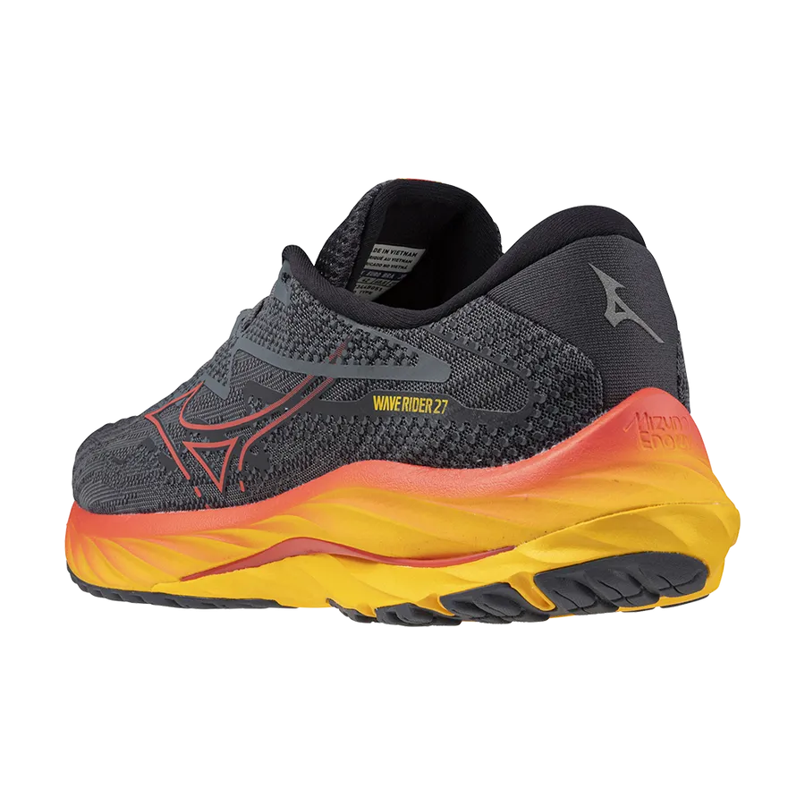 Mizuno Wave Rider 27 (Mens) - Turbulence/Cayenne/Citrus