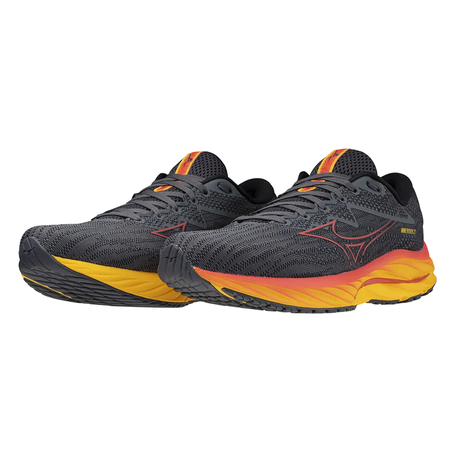 Mizuno Wave Rider 27 (Mens) - Turbulence/Cayenne/Citrus