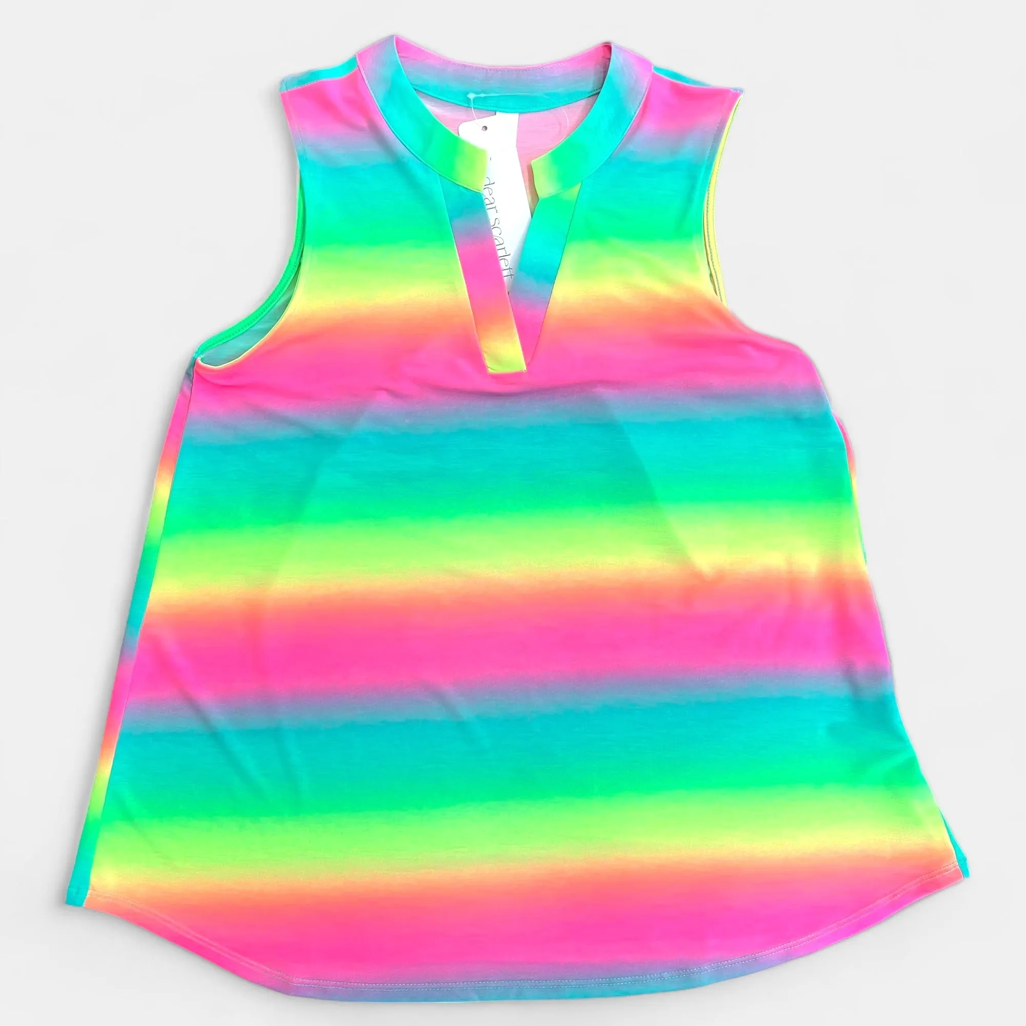 Multi Stripe Ombre Lizzy Tank Top [NO RETURNS]