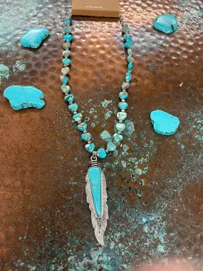 Native dreams feather necklace