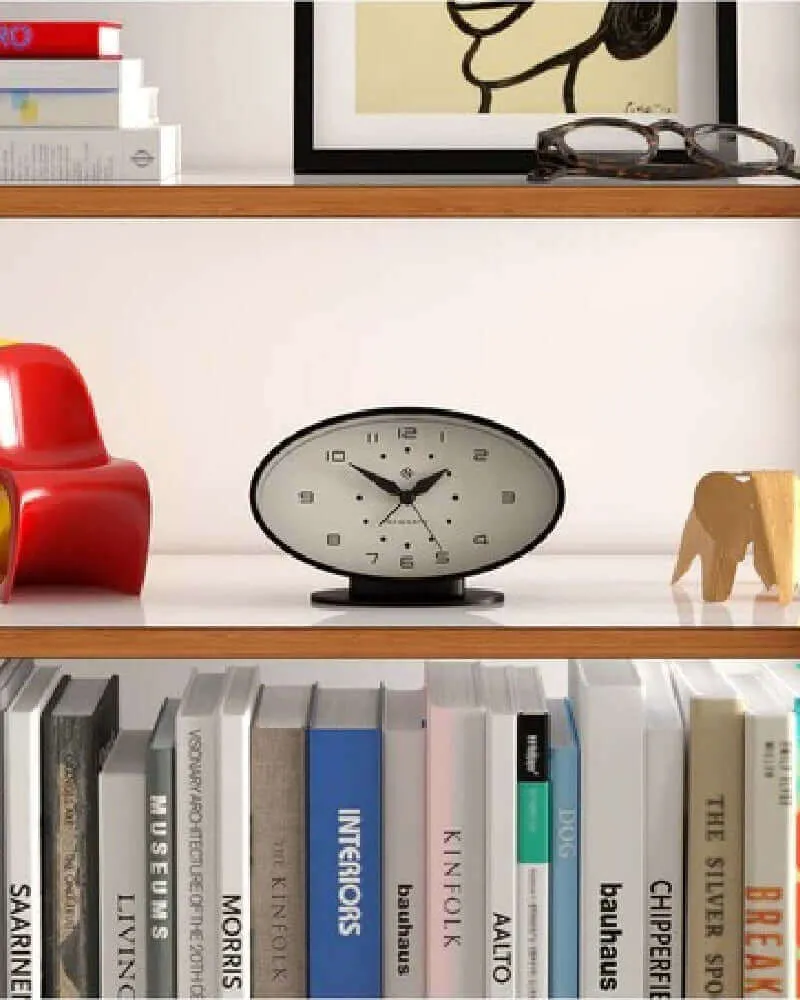 Newgate RONNIE Retro Alarm Desk Clock Black