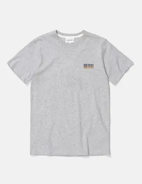 Norse Projects Niels Logo Stack T-Shirt - Light Grey Melange