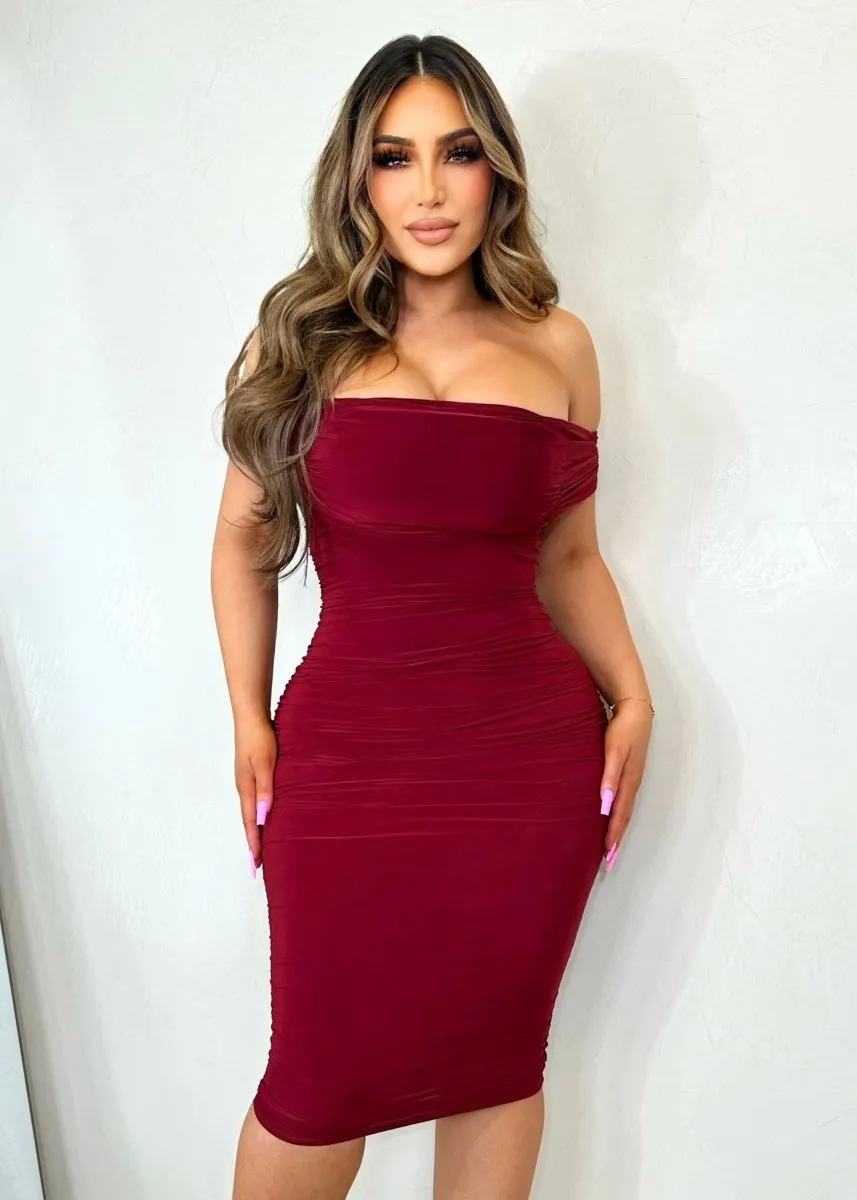 Not Complicated Dress Burgundy