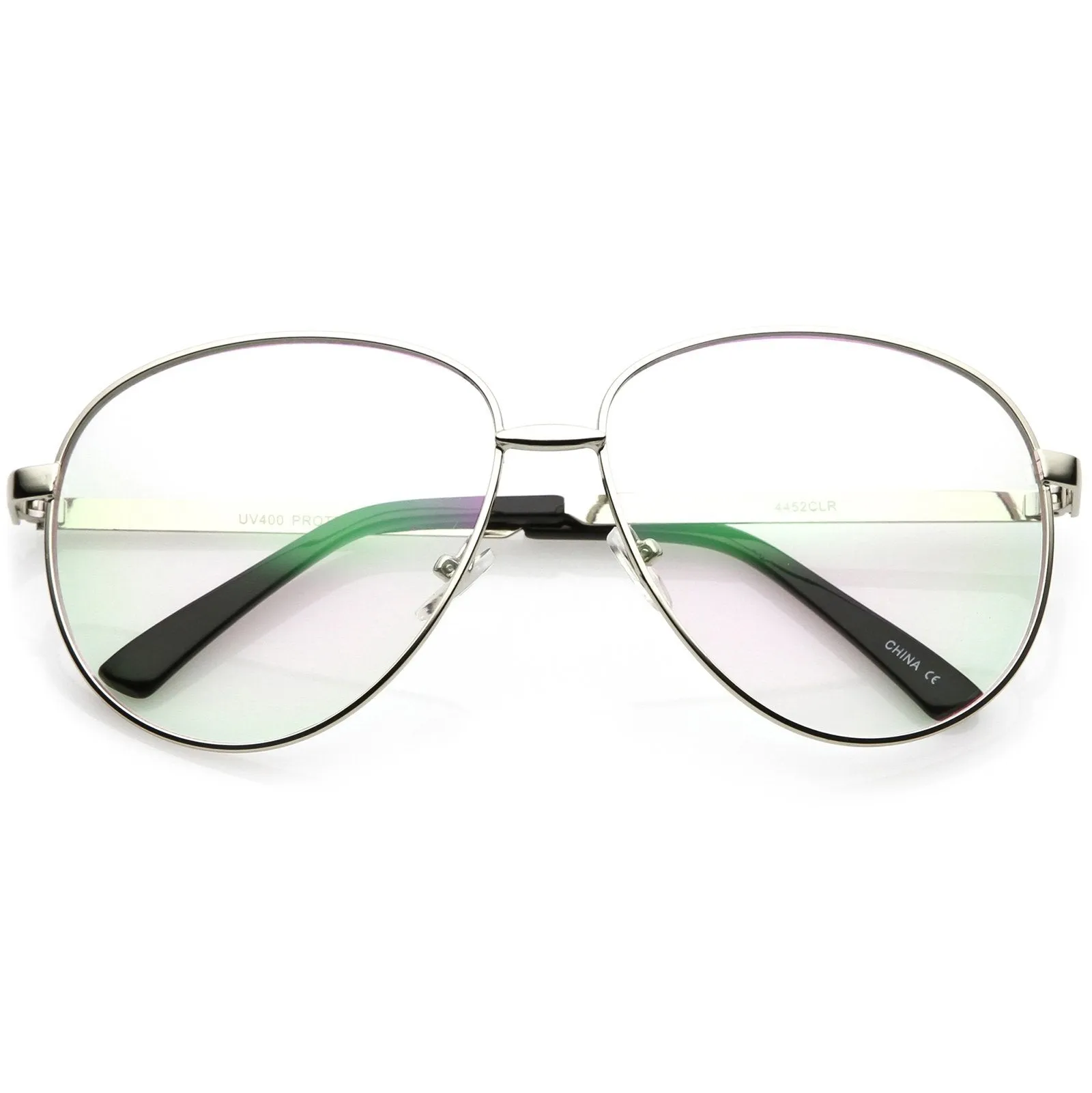 Oversize Women's Round Indie Clear Lens Glasses