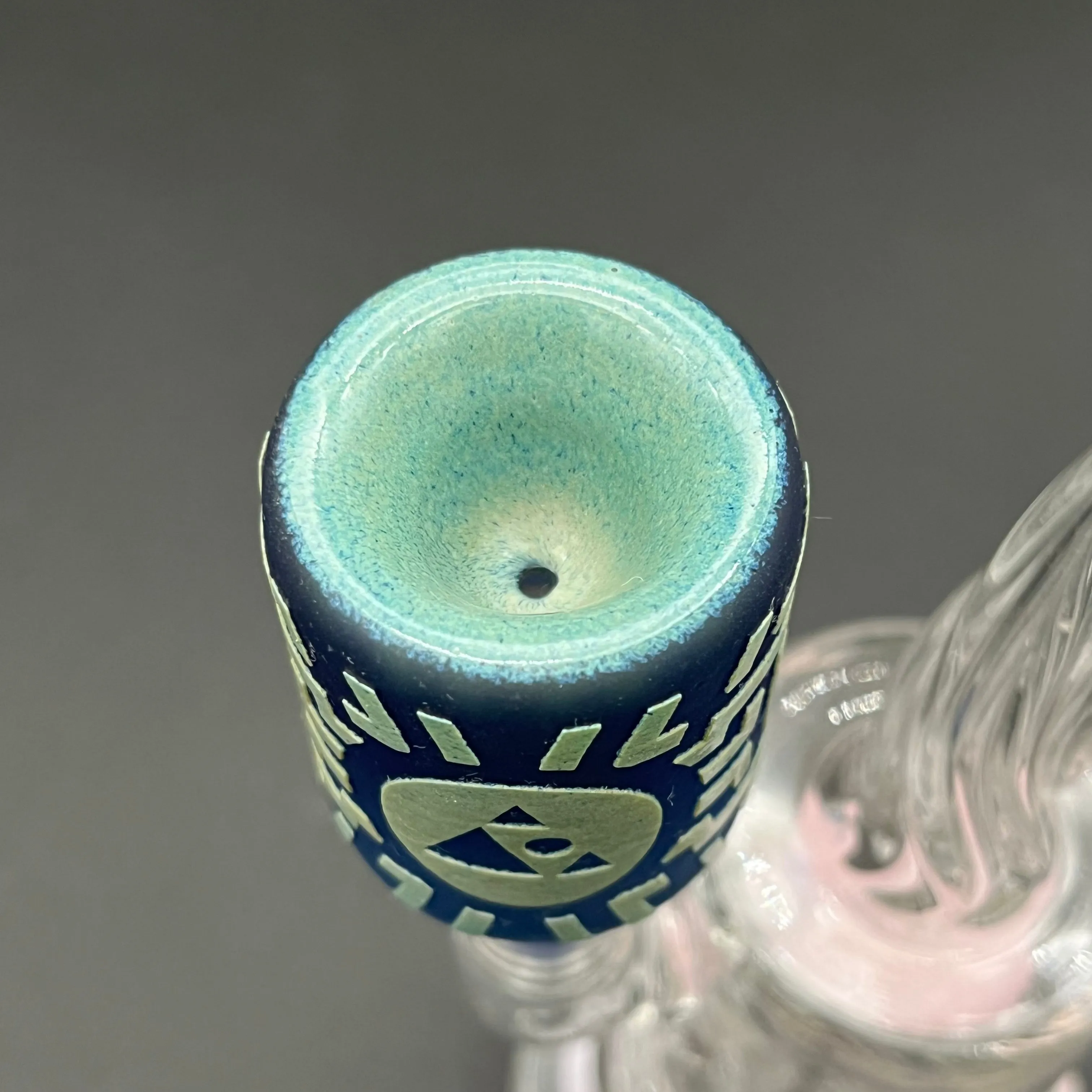 Oxidate Light Blue and Silver Frit Bowl